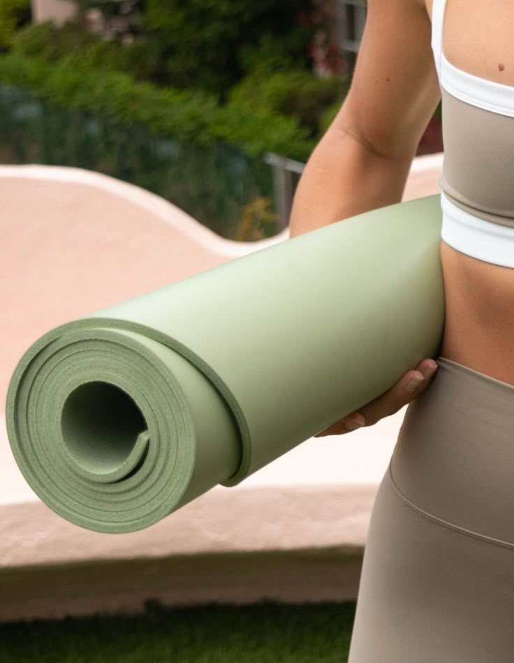 Green yoga mat
