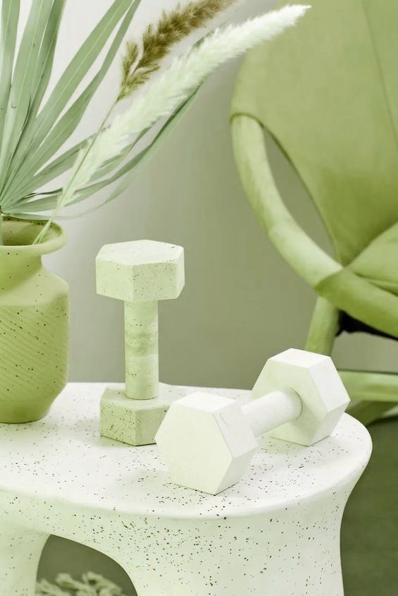 Green marble waights