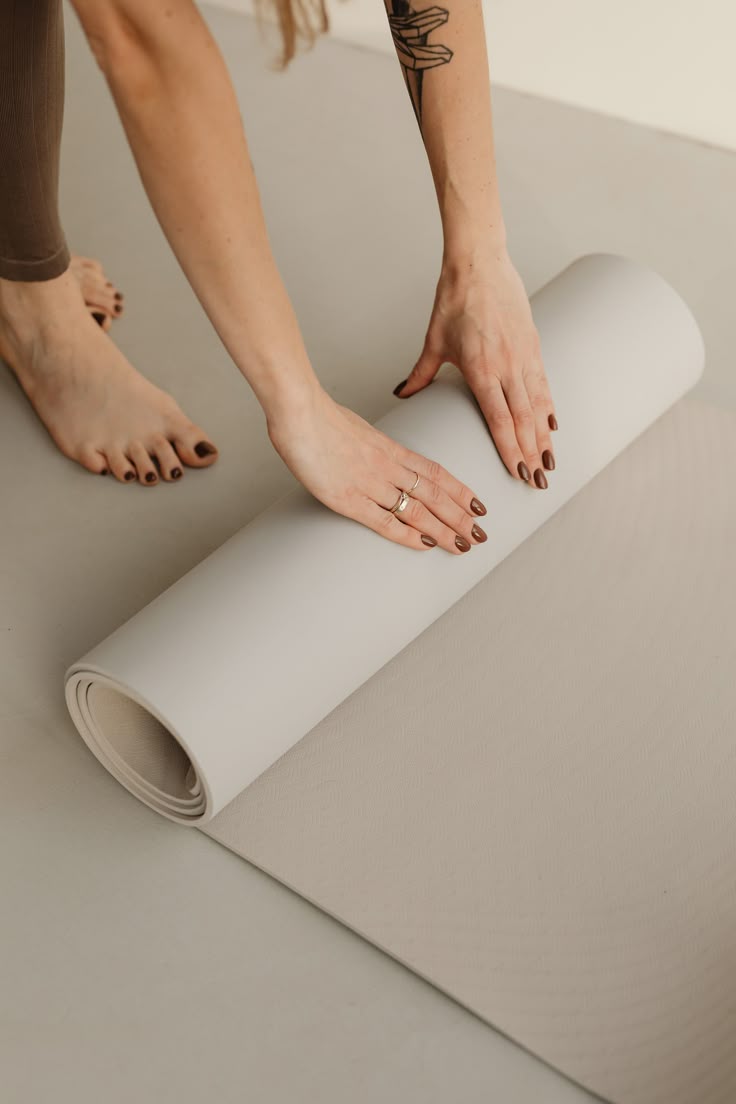 Green yoga mat